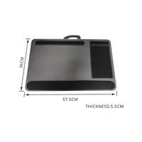 Table portable pour ordinateur portable pour lit et canapé avec coussin repose-poignets et fente pour appareil électronique - Conception durable et écologique