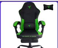 Chaise de Gaming PC Razer 2026 Nouveau Design Style Exécutif en Cuir avec Repose-Pieds Inclinable Pivotant en Métal pour Bureau, Café et Gamers