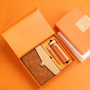 Coffret Cadeau Marketing en Cuir PU : Carnet, Stylos, Logo Personnalisé, Ensemble d'Entreprise de Luxe, Carnet d'Affaires avec Bouteille d'Eau - Product Image 1