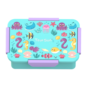 Ensemble de boîtes à lunch bento en plastique sans BPA, mignonnes, pour enfants, avec gourde en acier inoxydable - Product Image 2