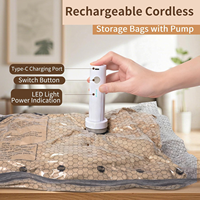 Lot de 15 sacs de rangement sous vide avec pompe rechargeable L/M/S, sacs de compression portables résistants aux déchirures pour bagages de voyage