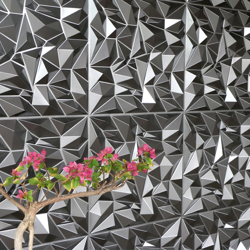 Fire Prevention Waterproof Decorative 3D Wall Panels 19.7x19.7inch