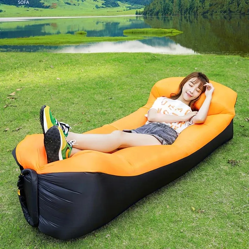 Outdoor Camping Luchtbed Sofa Cum Stoel <span class=keywords><strong>Opblaasbare</strong></span> Lounger Lazy Bean Bag Bank Airsofa