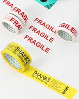 Ruban adhésif d'emballage fragile BOPP personnalisé de haute qualité DEFOO, adhésif acrylique simple face, scellage OEM à haute adhérence pour cartons
