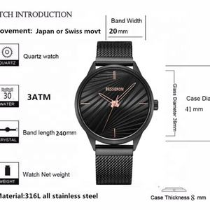 Montres de haute qualité au design nouveau 2023, personnalisez votre logo, montres en acier inoxydable 316L, résistance à l'eau 3ATM - Product Image 4
