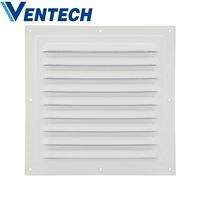 Grille de ventilation extérieure moderne en aluminium, résistante aux intempéries, anti-pluie, avec grille en maille pour l'admission et l'évacuation de l'air en sous-sol extérieur