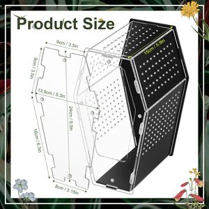 Recinto de Acrílico para Arañas, Contenedor para Mascotas, Caja de Alimentación para Arañas, Mantis, Monitores y Lagartos, Hábitat de Alta Transparencia - Product Image 6