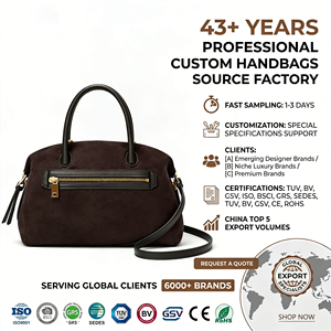 豪华定制皮革手提包，带可拆卸肩带，复古防水简约手提包，带手柄设计手提包 - Product Image 1