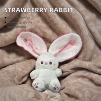 Kawaii Suff Dierlijk Speelgoed Omkeerbaar Konijnenfruit Transformeerbaar Paashaas Knuffel Nieuwe Aardbei Wortel Konijn Pluche Speelgoed