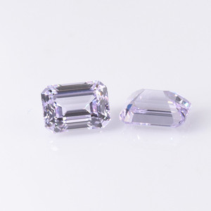 Pierre précieuse synthétique en vrac créée en laboratoire, taille émeraude, YAG, Yttrium, <span class=keywords><strong>aluminium</strong></span>, grenat, lavande, YAG, pour bijoux en argent. - Product Image 3