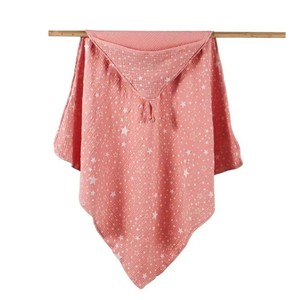 Trùm đầu bé Muslin cotton khăn tắm sơ sinh chăn bãi biển hình vuông Áo choàng tắm - Product Image 1