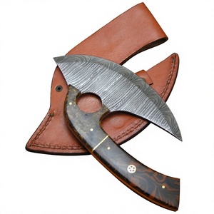 Hot Selling Eco-Friendly Sharp Damascus Steel Ulu <b>Knives</b> Adjustable Hand Wood Handle Ulu Knifes for Sale - Product Image 4