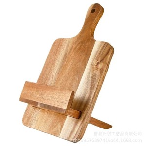Wooden <b>Tablet</b> <b>Stand</b> Adjustable Desktop Holder For Kitchen Recipe Display Solid Wood Multifunctional <b>Stand</b> - Product Image 5