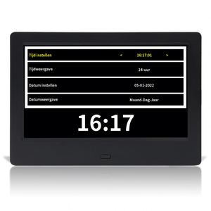 Tableta Android negra de 7 pulgadas Pantalla táctil inteligente Calendario familiar de <span class=keywords><strong>Google</strong></span> Marco de fotos digital interactivo MP3 Audio AVI Formato de video - Product Image 3