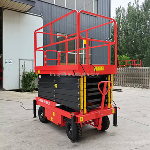 Elevador de Tijera Eléctrico Móvil para Interiores y Exteriores de 22 m, Elevador Hidráulico con Capacidad de 100 kg y Plataforma de 2100x930 mm - Product Image 2