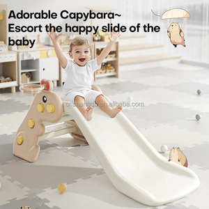 Bé có thể gập lại trượt với bóng rổ Hoop nhà trong nhà Playhouse với nhựa đồ chơi trượt cho trẻ em trong mẫu giáo hoặc phiêu lưu công viên - Product Image 2