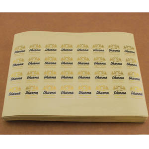 ODM/OEM促销标志印刷透明金箔冲压标签防水自粘透明乙烯基贴纸卷或卷 - Product Image 4