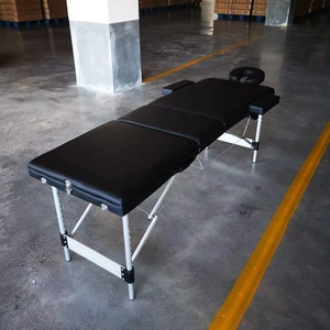 <span class=keywords><strong>Table</strong></span> <span class=keywords><strong>de</strong></span> <span class=keywords><strong>massage</strong></span> en alliage d'aluminium réglable à 2 <span class=keywords><strong>ou</strong></span> 3 sections Hauteur pliante du lit <span class=keywords><strong>de</strong></span> protection en cuir intégral - Product Image 4