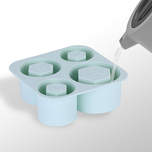 New Silicone <b>Ice</b> Maker With <b>Ice</b> Cube Tray for Tumbler <b>Cup</b> for Making 4 Hollow Cylinder <b>Ice</b> Molds with Lid - Product Image 5