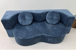 Ensemble de <span class=keywords><strong>canapé</strong></span>-lit modulaire en tissu compressé, pliable <span class=keywords><strong>2</strong></span>-en-1, moderne, deux <span class=keywords><strong>places</strong></span>, style pouf, tapis de salon – Écologique et durable pour - Product Image 5