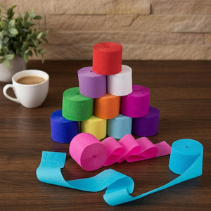 En gros <span class=keywords><strong>pas</strong></span> <span class=keywords><strong>cher</strong></span> partie décoration rouleau couleur crêpe papier - Product Image 1
