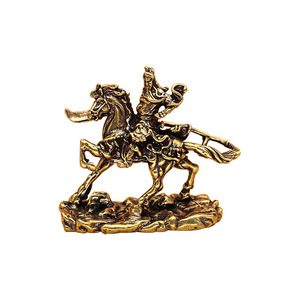 2024 dragón tallado Guan Gong Dios de la riqueza Buda decoración de bronce cobre puro Casa de la ciudad suministros una generación - Product Image 1