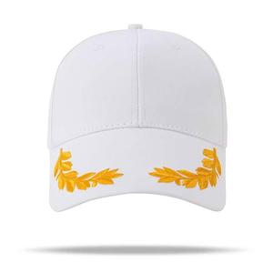 Gorra de Béisbol Personalizada al por Mayor de Algodón Puro con Bordado de Logotipo y Diseño de Espiga de Trigo - Product Image 1