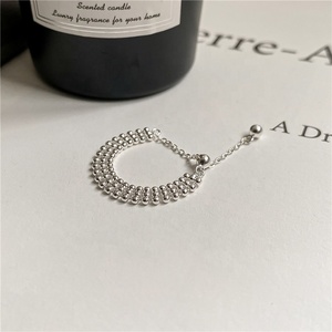 Gioielli Raffinati all'Ingrosso, <span class=keywords><strong>Anello</strong></span> Regolabile con <span class=keywords><strong>Catena</strong></span> di Perline in <span class=keywords><strong>Argento</strong></span> Sterling <span class=keywords><strong>925</strong></span> - Product Image 3