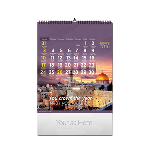 Fabricant de luxe en gros <span class=keywords><strong>2024</strong></span> pas cher personnalisé A3 Promotion défilement Photo spirale lié <span class=keywords><strong>calendrier</strong></span> mural impression - Product Image 1