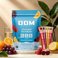 Poudre d'électrolytes instantanée OEM sans sucre, zéro calorie, 6 électrolytes essentiels, mélange de boissons, pack varié, hydratation, 30 sachets