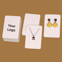 Carte d'emballage personnalisée en carton pour bijoux, présentoir imprimé pour colliers et boucles d'oreilles avec logo