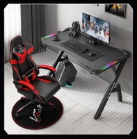 Pieds en métal Offre Spéciale bureau d'ordinateur ergonomique Table de jeu station de travail lumières LED PC ordinateur RGB bureau de jeu