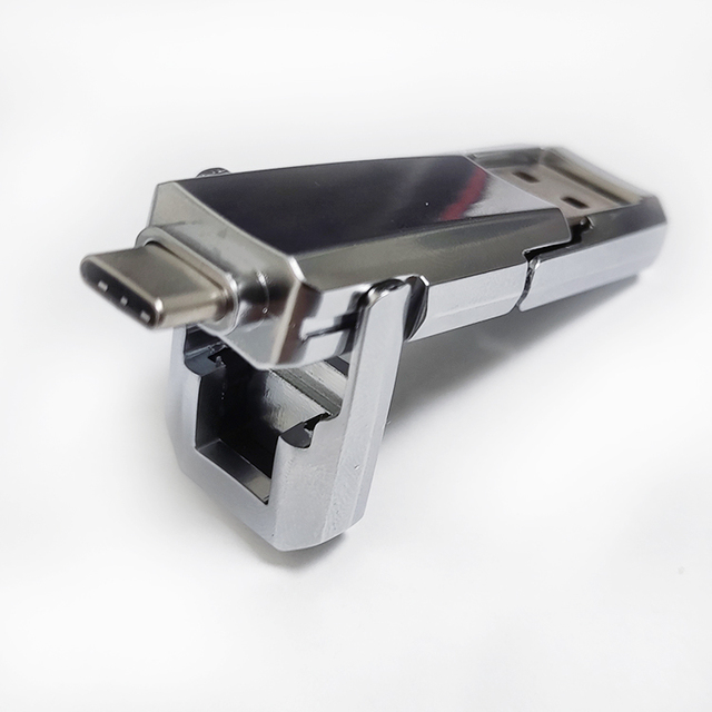 Metal Dual USB 2 in One Type-C USB 2.0 Flash Drives Laser Engraving Logo Good Quality 4GB 8GB 16GB 32GB 64GB USB SticK