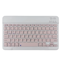 Nouveau clavier tablette sans fil compact rechargeable Tasso Slim Mini en plastique avec touches multimédia et interface Type-C pour