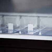 Poussoirs pour étagères de gondole, kit de poussoirs pour bouteilles montés sur étagère, poussoir de recharge en plastique pour produits, système de propulsion automatique pour cigarettes
