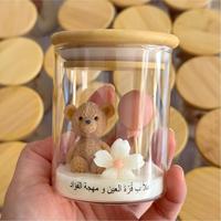 Bougie parfumée en forme d'ours mignon, ornement, cadeau de baptême pour bébé, cadeau d'anniversaire, cadeau de fête