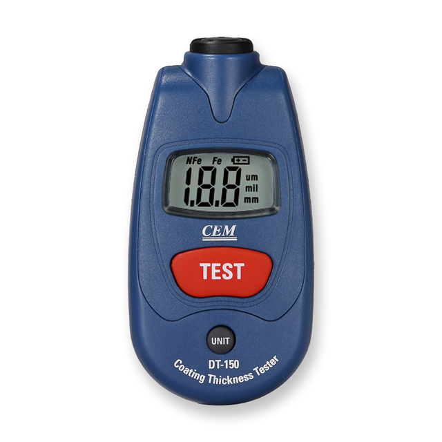 CEM DT-150 Digital Paint Coating Thickness Tester Meter Plastic Material for Metal Thickness Measurement