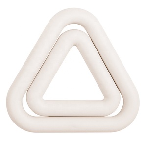 Anneau de Pilates et de Yoga en Silicone pour Femme, Haltères Triangulaires de 7 lb et 10 lb, Rose et Noir, pour la Musculation à Domicile - Product Image 5