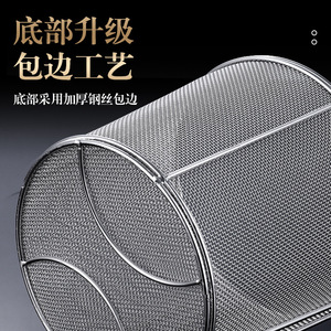 Stainless Steel <b>Strainer</b> With Wooden Handle Large <b>Mesh</b> Basket For Cooking Vegetables Noodles Hot Pot Multifunctional Kitchen - Product Image 2