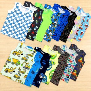 เสื้อกล้ามเด็กพิมพ์ลายการ์ตูนขายส่ง ผ้าฝ้ายนุ่ม ระบายอากาศได้ดี ปรับแต่งได้ เหมาะสำหรับใส่ในฤดูร้อน ใส่ได้ทุกวัน และกิจกรรมสบายๆ - Product Image 1