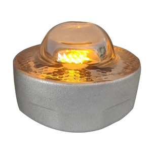IP68 Bluetooth bulat berkedip sinkron harga produsen LED mata kucing lampu penanda trotoar kaca antigores kancing Jalan tenaga surya - Product Image 1