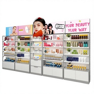 Exhibidor de Cosméticos y Cuidado de la Piel, Mueble de Exhibición de Muestras, Estante de Exhibición de Productos de Múltiples Niveles con Iluminación, Contenedor de Cosméticos para Toda la Tienda - Product Image 1
