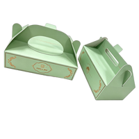 Boîte à pâtisserie avec impression couleur UV, emballage de luxe haut de gamme, logo personnalisé imprimé, boîte en carton doré, papier alimentaire avec poignée