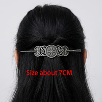 Barrette à cheveux Boussole Viking, Pince à cheveux Rune Celtique Vegvisir, Épingle à cheveux Vintage Gothique Sorcière Pagan Totem Nordique