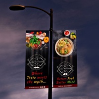 Nouveau lancement IP65 étanche extérieur rue pôle publicité écran LED panneau d'affichage numérique LED bannière pôle lumineux affichage LED