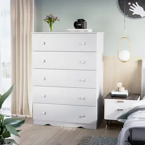 HOMEFIELD Hot Selling Modern Wood Bedroom White Dresser Nightstand Bedside Table Chest Of Drawers