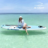 Planche de paddle gonflable de course ISUP de qualité supérieure avec impression excellente, en PVC blanc + technologie Drop Stitch coréenne, pour lacs et rivières