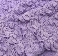 Tissu en maille jacquard 3D à bulles, tissu texturé à bulles élastique, multicolores en stock pour vêtements féminins, vente en gros