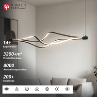 Lampes suspendues LED modernes personnalisées pour la maison, longues et ondulées, minimalistes, luminaires suspendus pour restaurant, table à manger