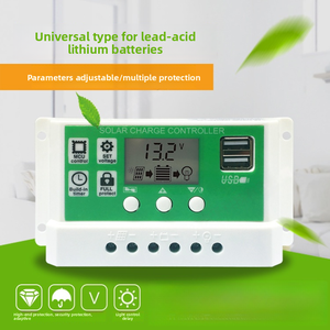 New 12V 24V LCD Display Solar <strong>Controller</strong> Factory Wholesale 10A 20A 30A USB Intelligent Charging System <strong>LED</strong> Light <strong>PWM</strong> - Product Image 2